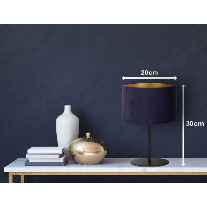 Duolla - Namizna svetilka ROLLER 1xE14/15W/230V pr. 20 cm modra/zlata