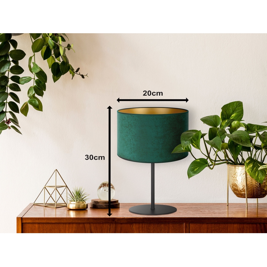 Duolla - Namizna svetilka ROLLER 1xE14/15W/230V pr. 20 cm temno zelena/zlata
