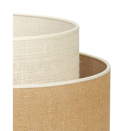 Duolla - Namizna svetilka YUTE BOHO 1xE27/15W/230V pr. 25 cm rjava/krem barva