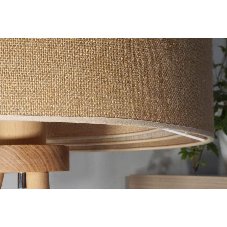 Duolla - Namizna svetilka YUTE TRIO 1xE27/15W/230V pr. 25 cm rjava/siva/bež