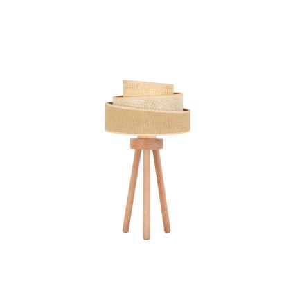 Duolla - Namizna svetilka YUTE TRIO 1xE27/15W/230V pr. 25 cm rjava/siva/bež