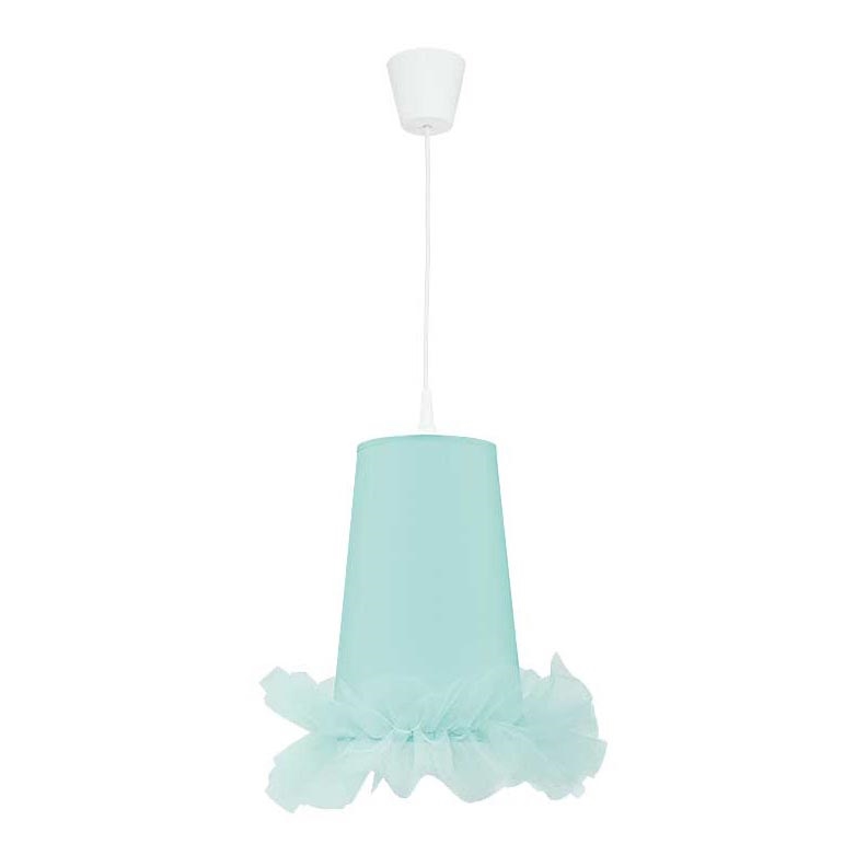 Duolla - Otroški lestenec na vrvici BALLET 1xE27/40W/230V pr. 21 cm modra