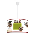 Duolla - Otroški lestenec na vrvici OWLS MULTI 1xE27/15W/230V pr. 35 cm