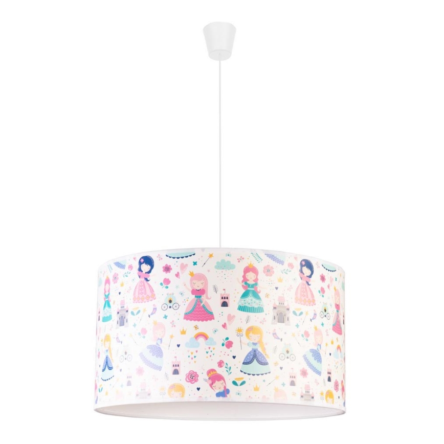 Duolla - Otroški lestenec na vrvici PRINT M 1xE27/40W/230V pr. 35 cm princese