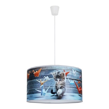Duolla - Otroški lestenec na vrvici SWEET CAT 1xE27/15W/230V pr. 35 cm