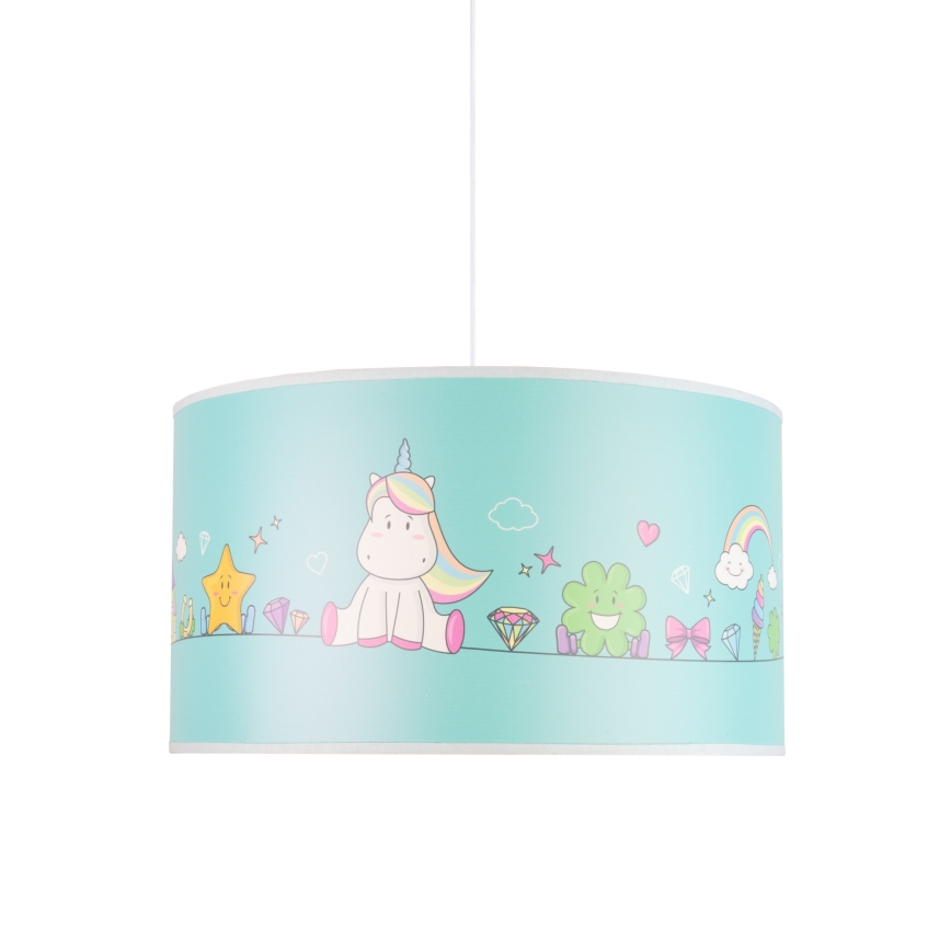 Duolla - Otroški lestenec na vrvici UNICORN 1xE27/15W/230V pr. 35 cm