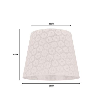 Duolla - Senčnik za lestenec CLASSIC L E27 pr. 38 cm bela