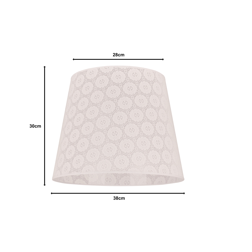 Duolla - Senčnik za lestenec CLASSIC L E27 pr. 38 cm bela