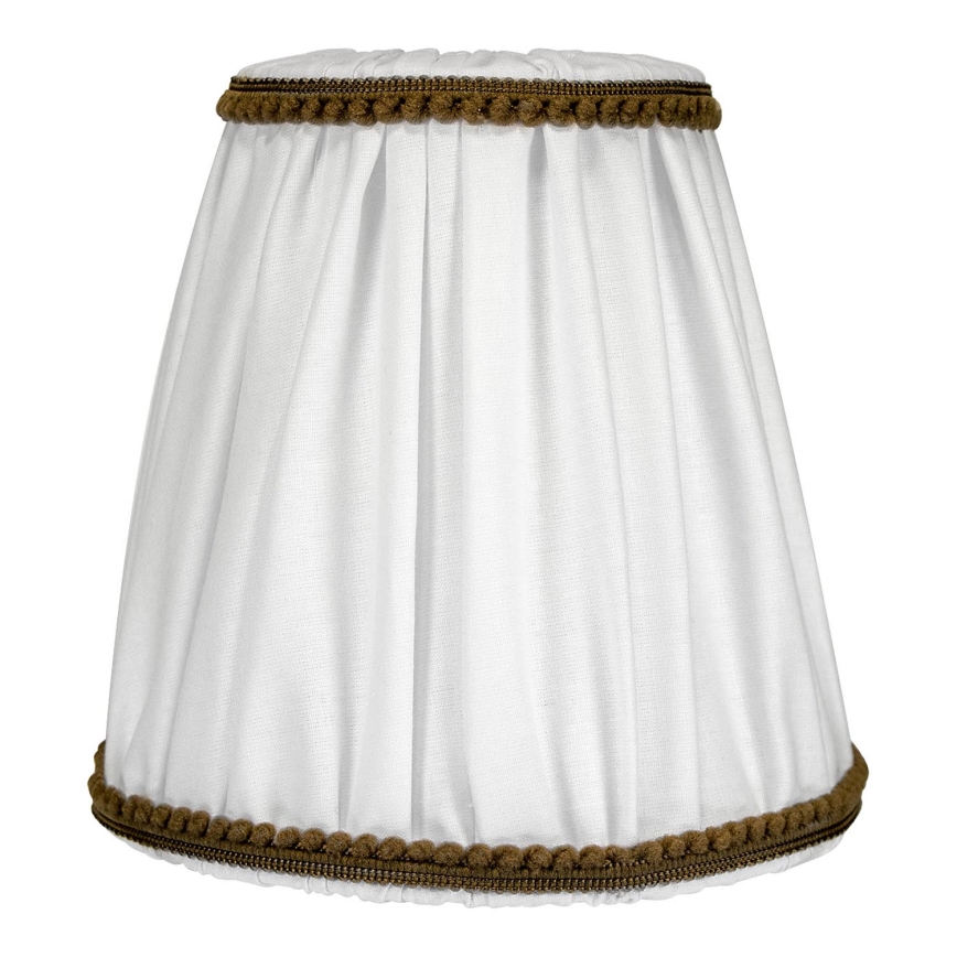 Duolla - Senčnik za namizna in talna svetila E27 pr. 15 cm bela/rjava