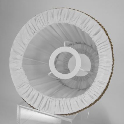 Duolla - Senčnik za namizno in talno svetilko E27 pr. 18,5 cm bela/rjava