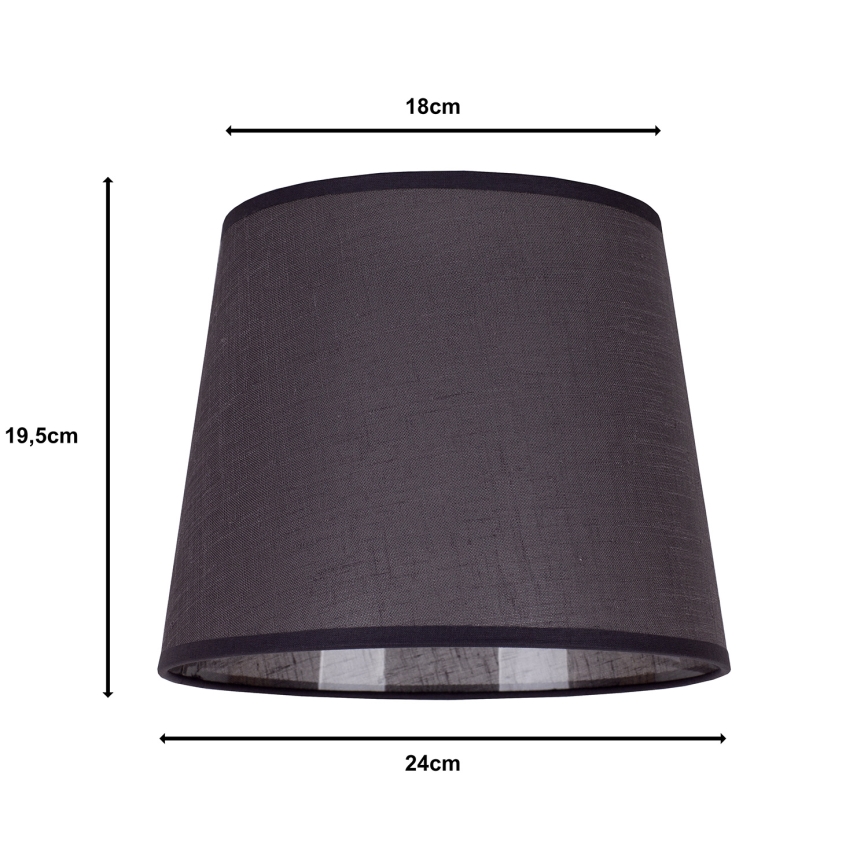 Duolla - Senčnik za namizno svetilko CLASSIC M E27 pr. 24 cm antracit