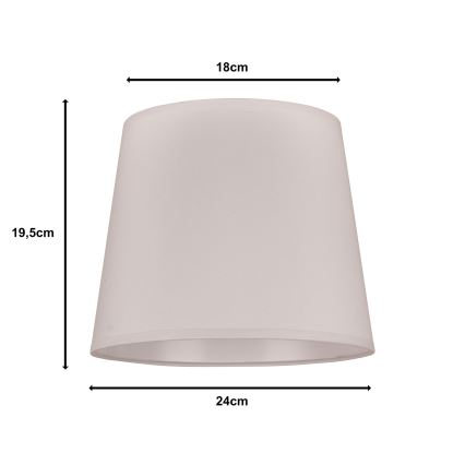 Duolla - Senčnik za namizno svetilko CLASSIC M E27 pr. 24 cm bela