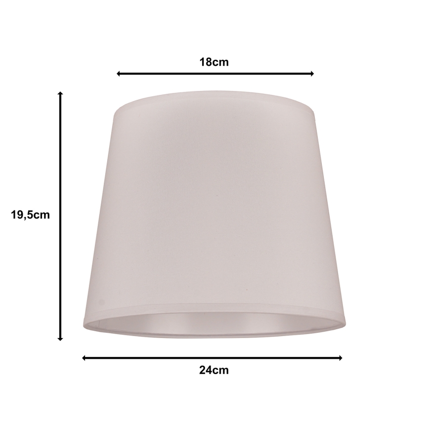 Duolla - Senčnik za namizno svetilko CLASSIC M E27 pr. 24 cm bela