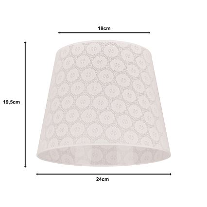 Duolla - Senčnik za namizno svetilko CLASSIC M E27 pr. 24 cm bela