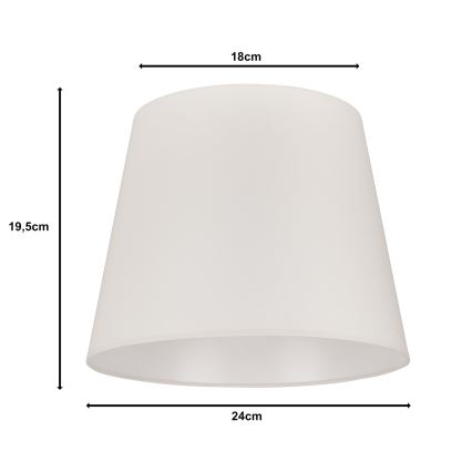 Duolla - Senčnik za namizno svetilko CLASSIC M E27 pr. 24 cm krem barva