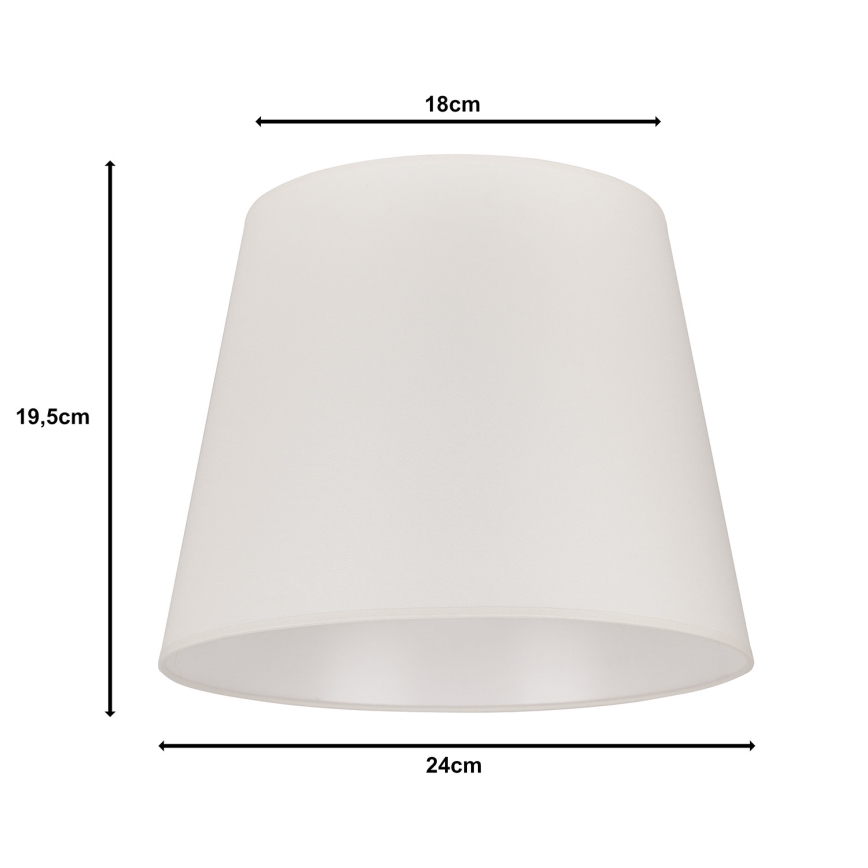 Duolla - Senčnik za namizno svetilko CLASSIC M E27 pr. 24 cm krem barva