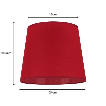 Duolla - Senčnik za namizno svetilko CLASSIC M E27 pr. 24 cm rdeča