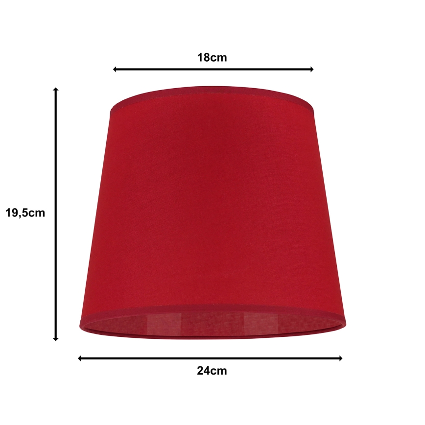 Duolla - Senčnik za namizno svetilko CLASSIC M E27 pr. 24 cm rdeča