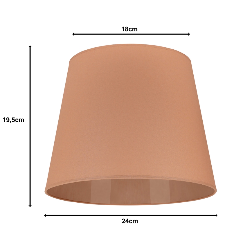 Duolla - Senčnik za namizno svetilko CLASSIC M E27 pr. 24 cm rjava