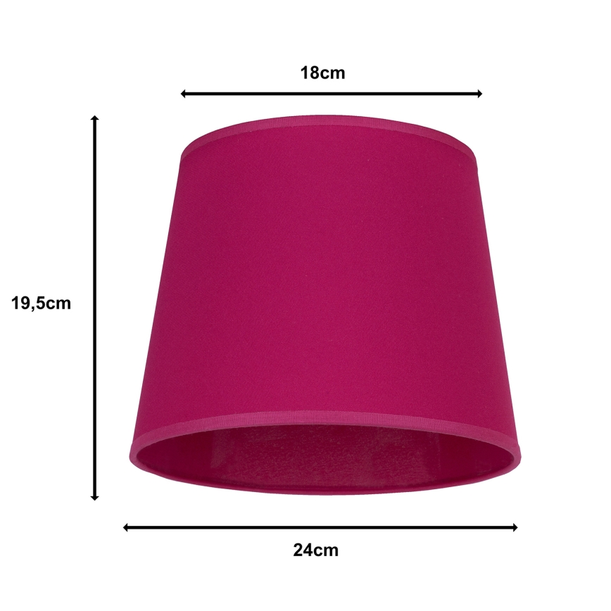 Duolla - Senčnik za namizno svetilko CLASSIC M E27 pr. 24 cm roza