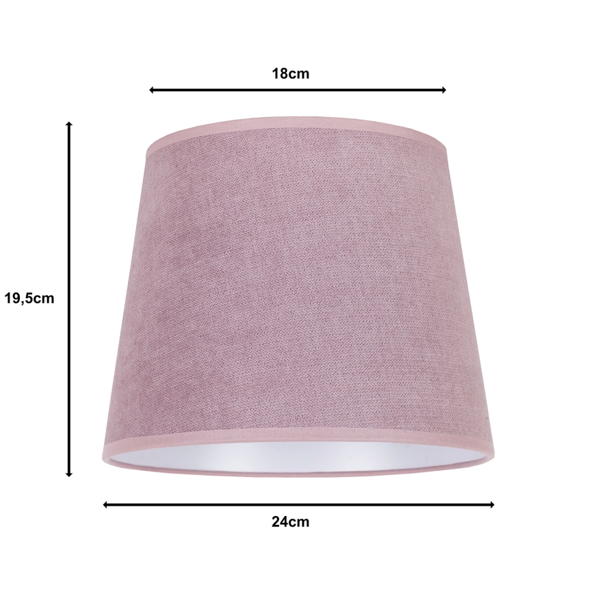 Duolla - Senčnik za namizno svetilko CLASSIC M E27 pr. 24 cm roza