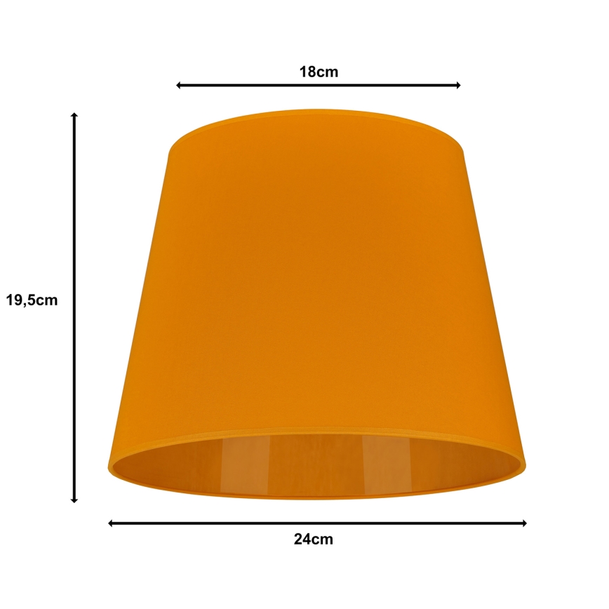 Duolla - Senčnik za namizno svetilko CLASSIC M E27 pr. 24 cm rumena