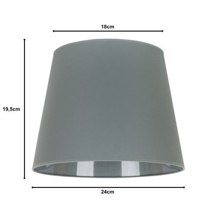 Duolla - Senčnik za namizno svetilko CLASSIC M E27 pr. 24 cm siva