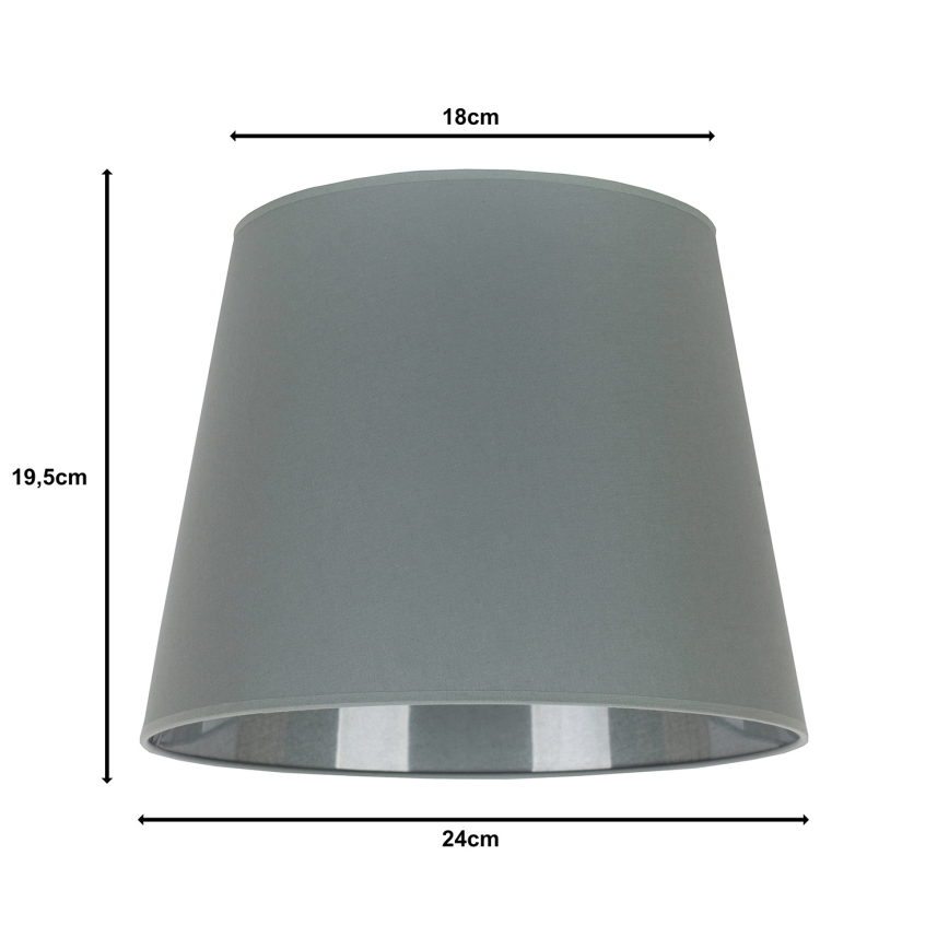 Duolla - Senčnik za namizno svetilko CLASSIC M E27 pr. 24 cm siva