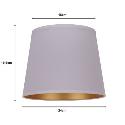 Duolla - Senčnik za namizno svetilko CLASSIC M E27 pr. 24 cm siva