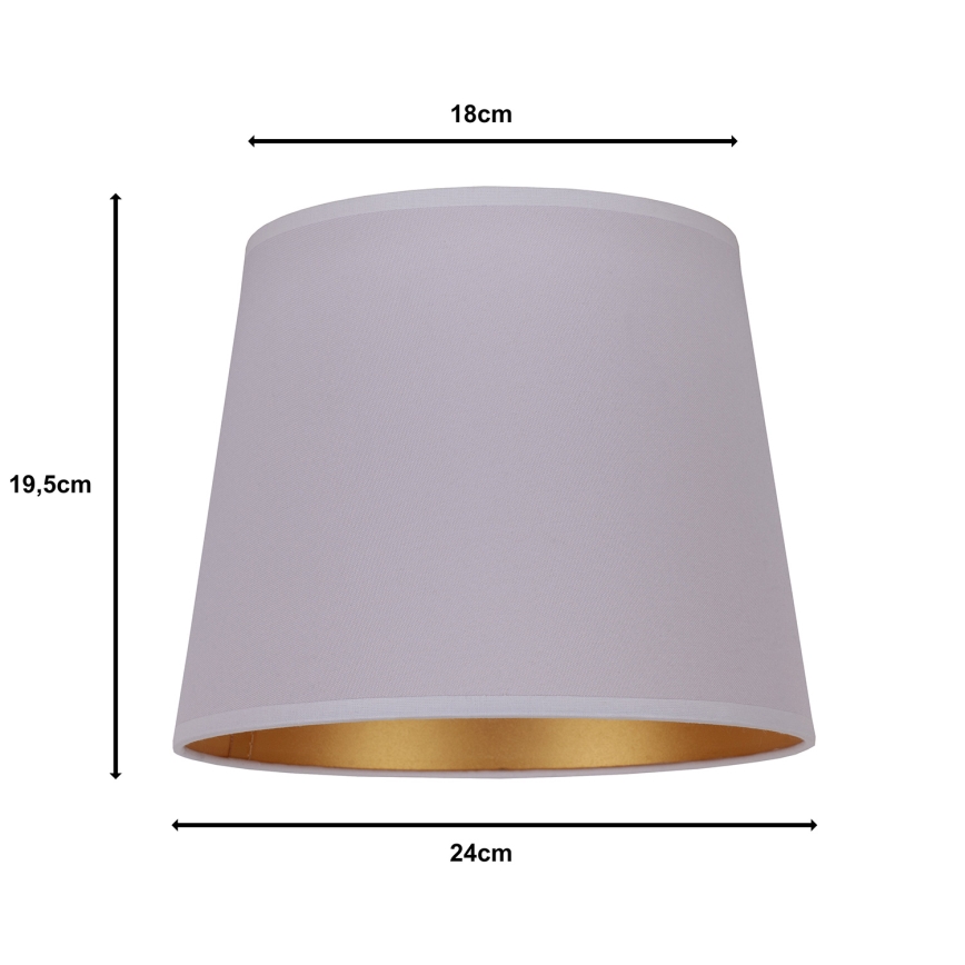 Duolla - Senčnik za namizno svetilko CLASSIC M E27 pr. 24 cm siva