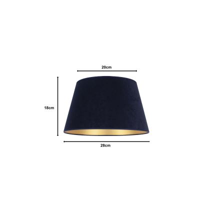 Duolla - Senčnik za namizno svetilko CONE M E27 pr. 28 cm modra