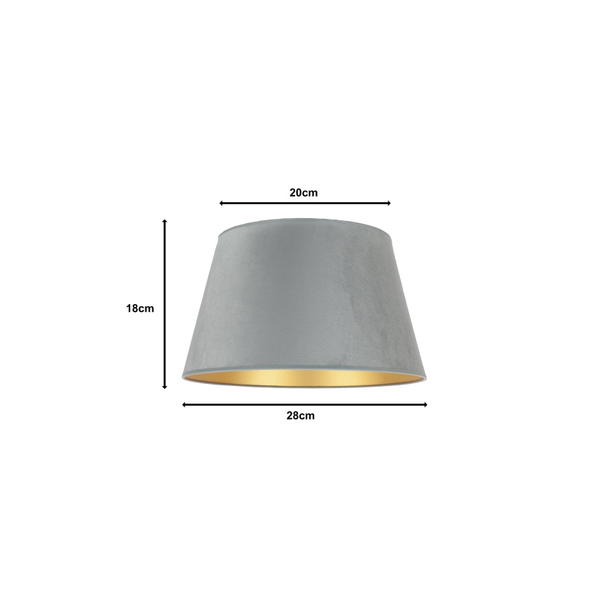 Duolla - Senčnik za namizno svetilko CONE M E27 pr. 28 cm siva