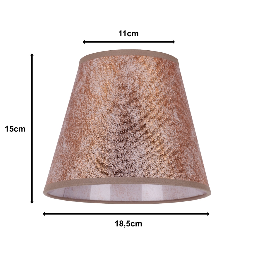 Duolla - Senčnik za namizno svetilko SOFIA XS E14 pr. 18,5 cm baker