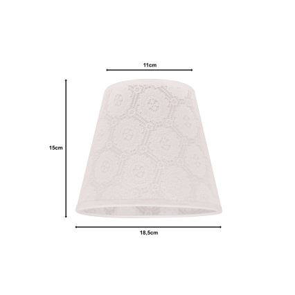Duolla - Senčnik za namizno svetilko SOFIA XS E14 pr. 18,5 cm bela