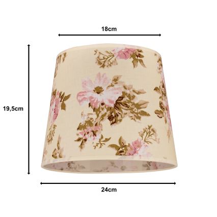 Duolla - Senčnik za namizno svetilko SOFIA XS E14 pr. 18,5 cm vrtnica