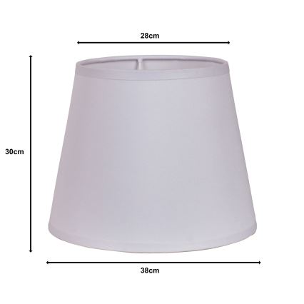 Duolla - Senčnik za talno svetilko CLASSIC L E27 pr. 38 cm bela
