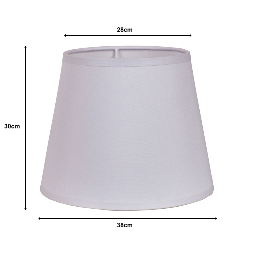 Duolla - Senčnik za talno svetilko CLASSIC L E27 pr. 38 cm bela