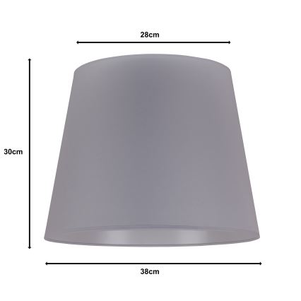 Duolla - Senčnik za talno svetilko CLASSIC L E27 pr. 38 cm siva