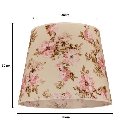 Duolla - Senčnik za talno svetilko CLASSIC L E27 pr. 38 cm vrtnica