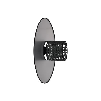 Duolla - Stenska svetilka TOKYO RATTAN 1xE27/15W/230V pr. 50 cm srebrna/črna