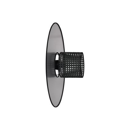 Duolla - Stenska svetilka TOKYO RATTAN 1xE27/15W/230V pr. 50 cm srebrna/črna