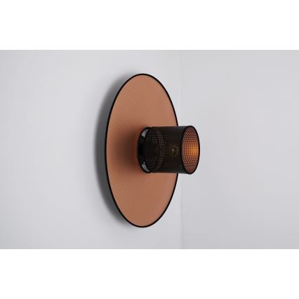 Duolla - Stenska svetilka TOKYO SHINY 1xE27/15W/230V pr. 50 cm baker/črna