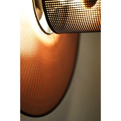 Duolla - Stenska svetilka TOKYO SHINY 1xE27/15W/230V pr. 50 cm baker/črna
