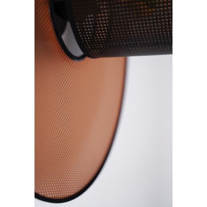 Duolla - Stenska svetilka TOKYO SHINY 1xE27/15W/230V pr. 50 cm baker/črna