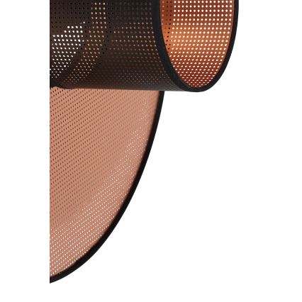Duolla - Stenska svetilka TOKYO SHINY 1xE27/15W/230V pr. 50 cm baker/črna