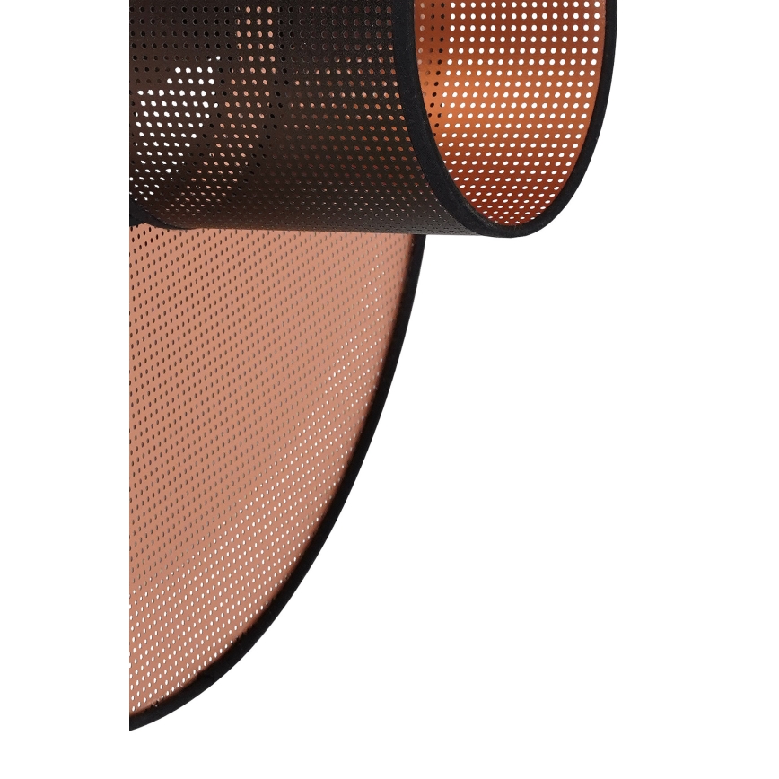 Duolla - Stenska svetilka TOKYO SHINY 1xE27/15W/230V pr. 50 cm baker/črna