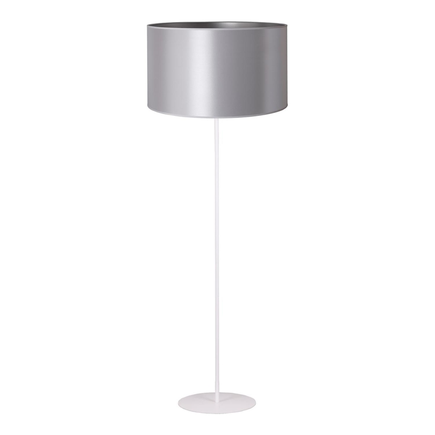Duolla - Stoječa svetilka CANNES 1xE27/15W/230V pr. 45 cm srebrna/bela