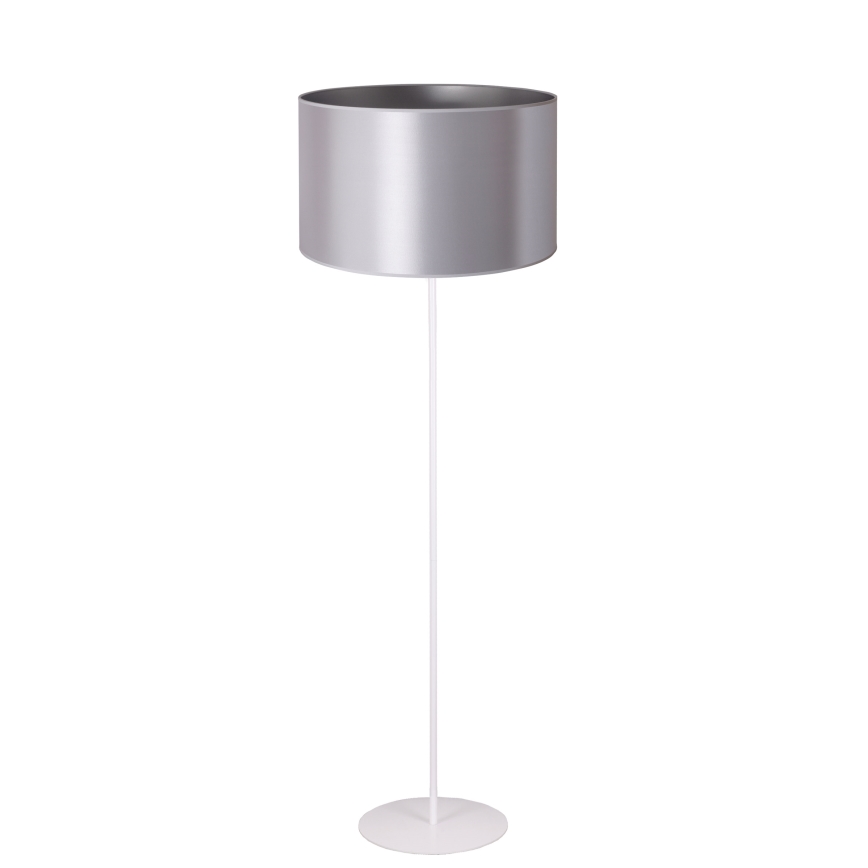 Duolla - Stoječa svetilka CANNES 1xE27/15W/230V pr. 45 cm srebrna/bela