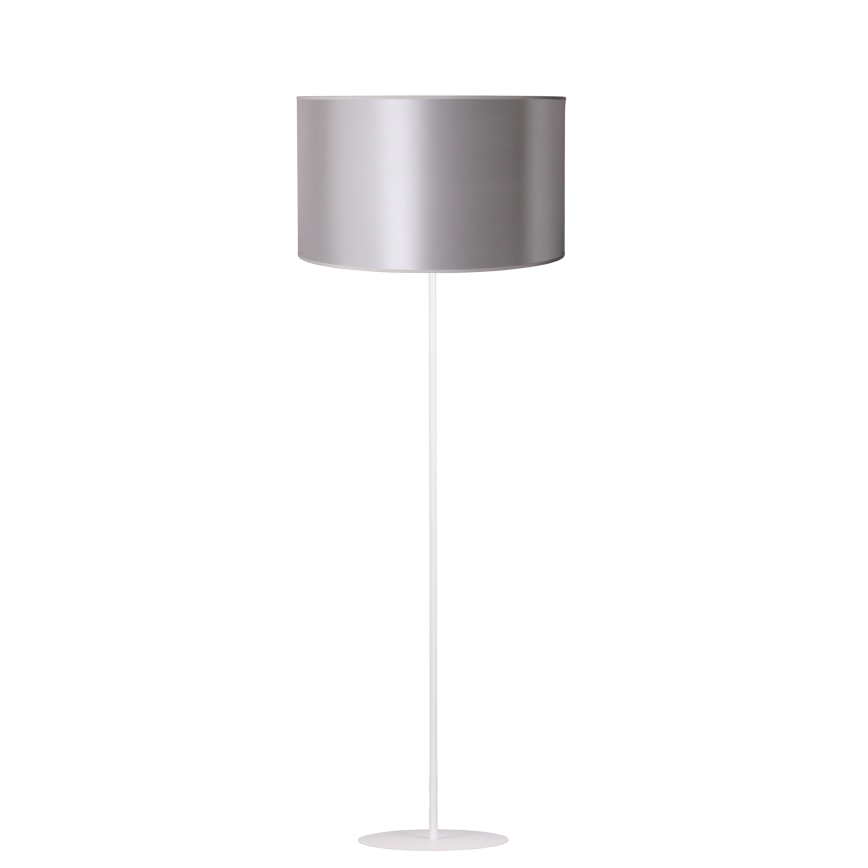 Duolla - Stoječa svetilka CANNES 1xE27/15W/230V pr. 45 cm srebrna/bela