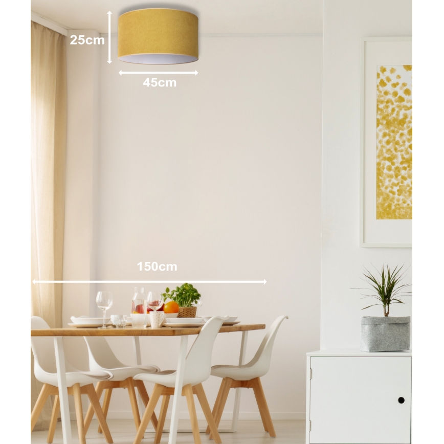 Duolla - Stropna luč BRISTOL 1xE27/15W/230V premer 45 cm rumena/bela